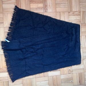 Urban Outfitters Black Fringed Scarf